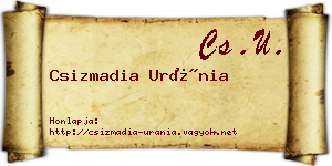 Csizmadia Uránia névjegykártya